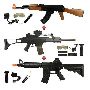 Rifles Fuzil AEG CYMA AK47 CM022 + G36 CM021 + M4 CQB CM176