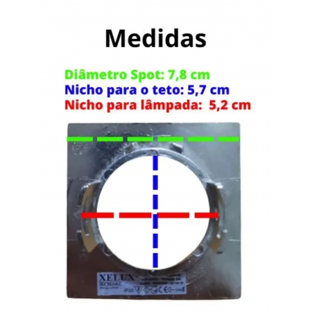 SPOT EMBUTIR MOVEL QUADRADO MR16 + LAMPADA LED 1W