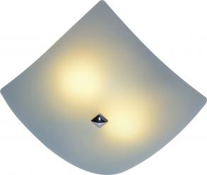 Plafon Central 25x25cm 2 luzes-Acab. Ácido Acetinado