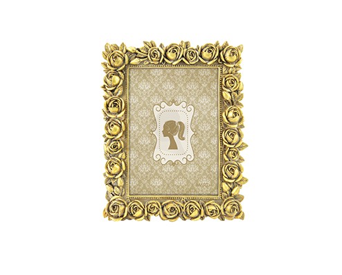 Porta-Retrato Antique Dourado em Poliresina - 13x18 