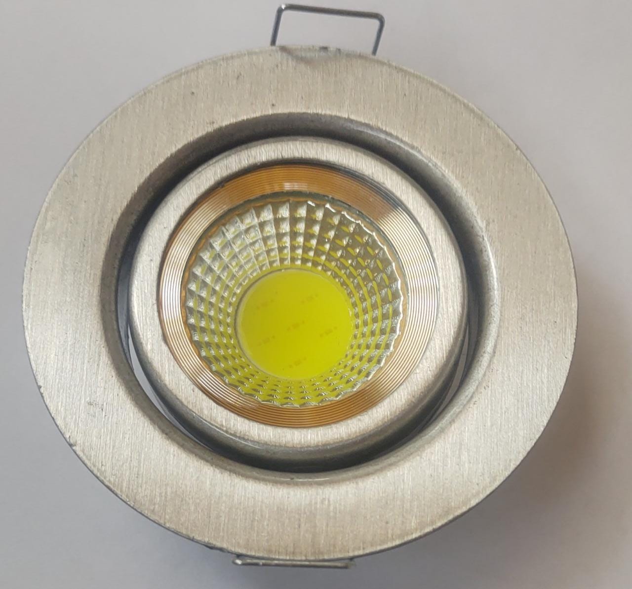 Spot LED Embutir aço escovado Direcionável 5w