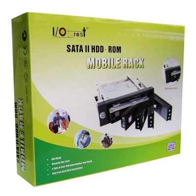 Gaveta SATA Rack móvel p/ HD 3,5´ c/ chave