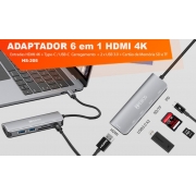 Adaptador 6 EM 1 HDMI 4K HS-205