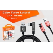 Cabo USB Turbo Lateral 1m Tipo C HS-180
