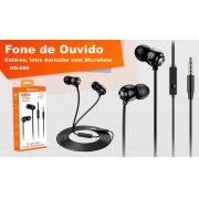 Fone Estéreo Premium + Microfone HS-609