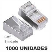 Kit Conector Blindado CAT6 RJ45 (1000 unidades) 