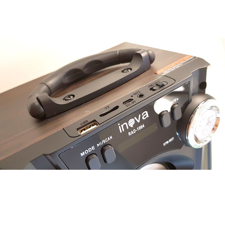 Caixa de Som e Rádio Portátil Inova RAD-1064