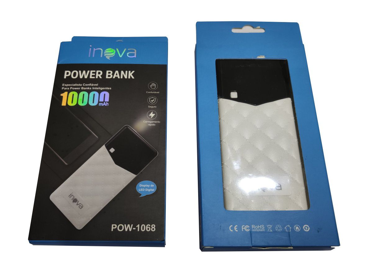 Carregador Power Bank 10000ma Display LED Inova POW-1068
