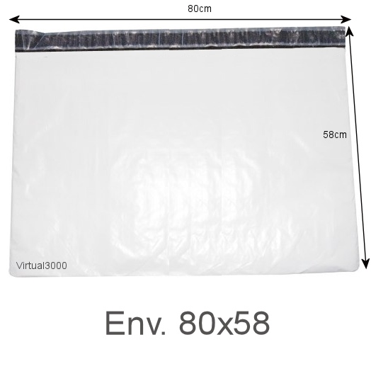 Envelope Plástico Segurança Lacre Tipo Sedex 80x60 (50 Unidades)
