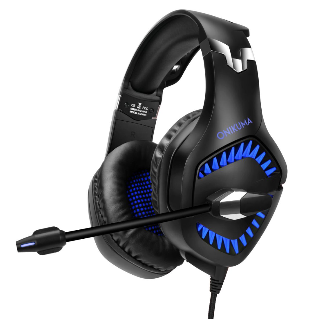 Fone Ouvido Headset Gamer K1 Pro Azul Spectrum Led Onikuma