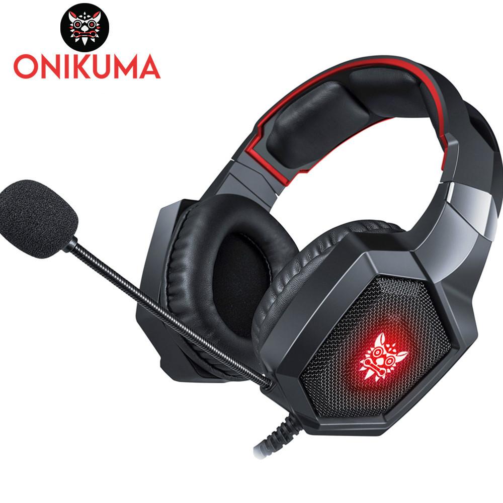 Fone Ouvido Headset Gamer K8 Red Led Onikuma