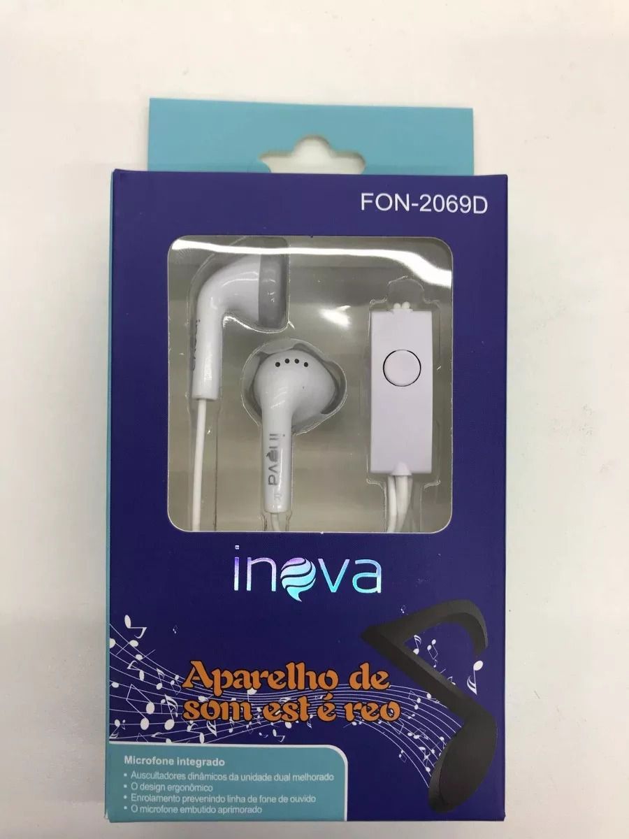 Fone Ouvido Intra-auricular c/ Microfone Inova FON-2069D