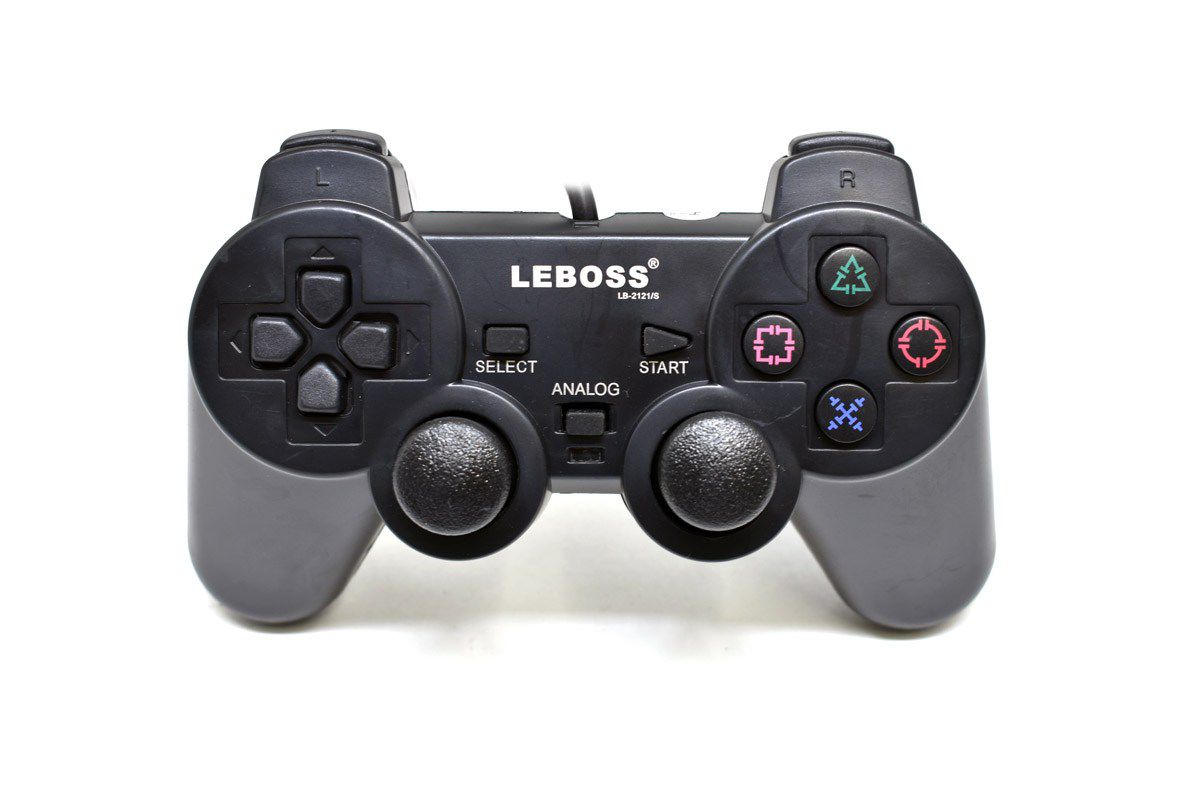 Kit 2x Controle P/ PS2 C/ Fio LEBOSS LB-2121/s