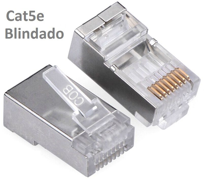 Kit Alicate Crimpar RJ45 + Testador Cabo Rede + 100 Conectores Cat5e Blindado
