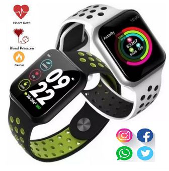 Relogio Bluetooth Smartwatch F8 Medidor Pulso Freqüência Cardíaca Pulseira Encaixável
