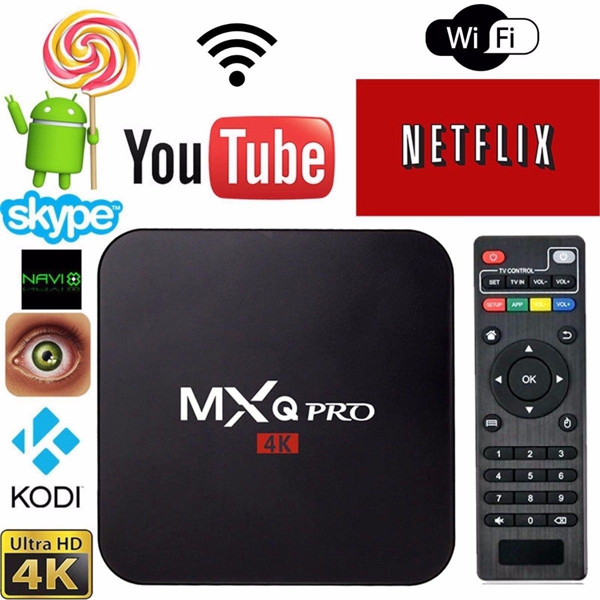 Tv box MXQ PRO 4K 4G + 64G Android 10.1 Wifi