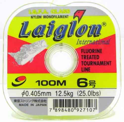 Linha Monofilamento Laiglon 0,43mm 30lbs/15,0kg - 100 Metros - Life Pesca - Sua loja de Pesca, Camping e Lazer