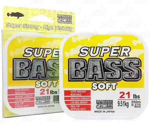 Linha Monofilamento Super Bass 0,40mm 24lb/10,87kg - 250 Metros - Marine Sports  - Life Pesca