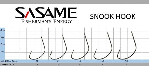 Anzol Sasame Snook Hook Super Strong 6x Nº 2/0 Black - 6 Unidades  - Life Pesca - Sua loja de Pesca, Camping e Lazer