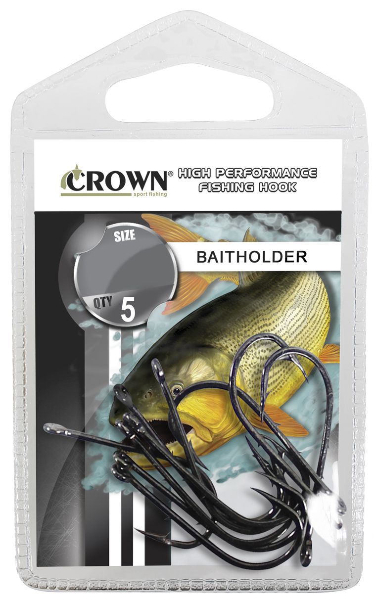 Anzol Crown Baitholder Black Nº 9/0 - 5 Peças  - Life Pesca