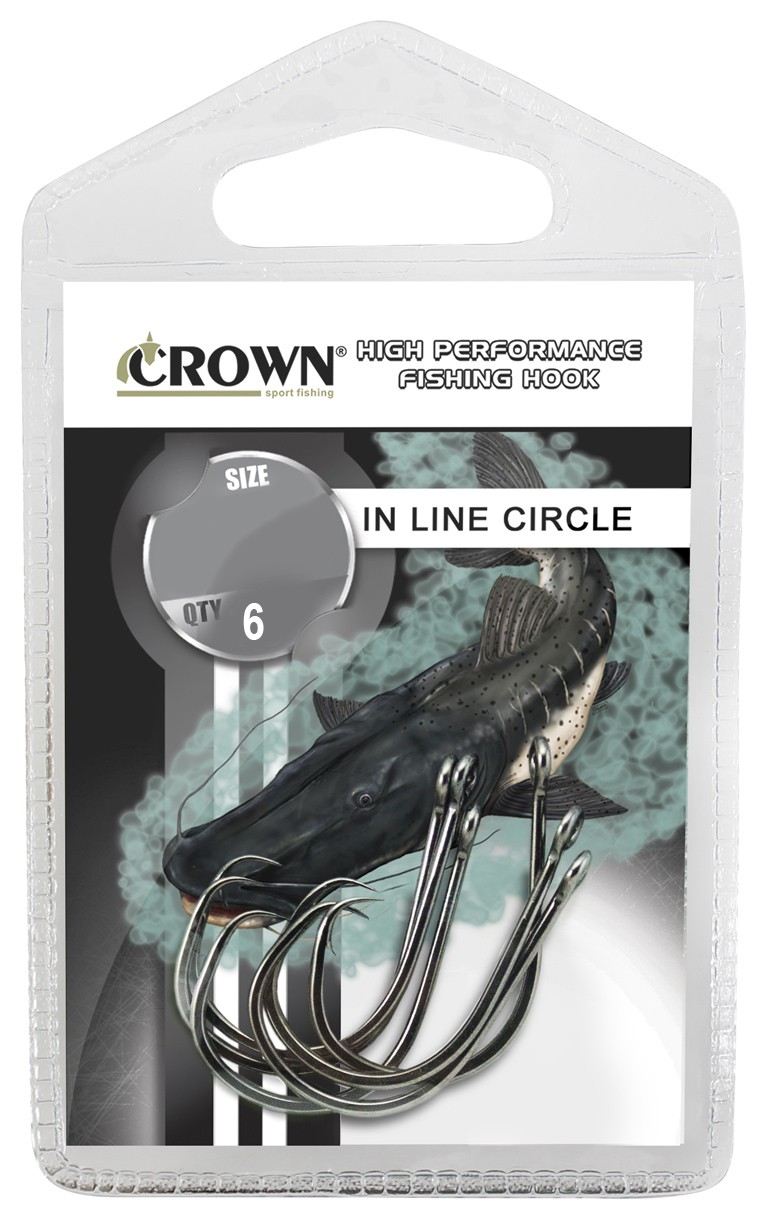 Anzol Crown in Line Circle Black Nº 6/0 - 6 Peças - Life Pesca - Sua loja de Pesca, Camping e Lazer