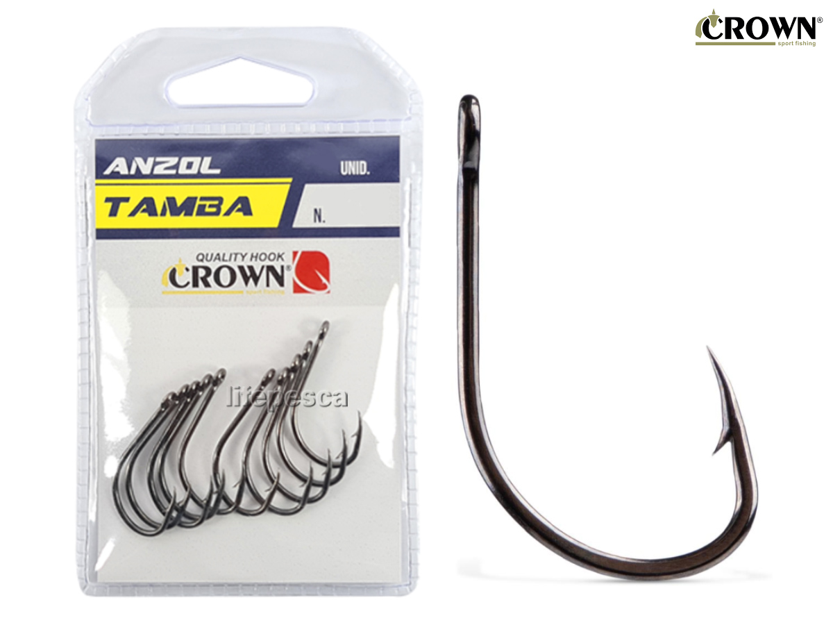 Anzol Crown Tamba Black Nº 3/0 - 5 Peças