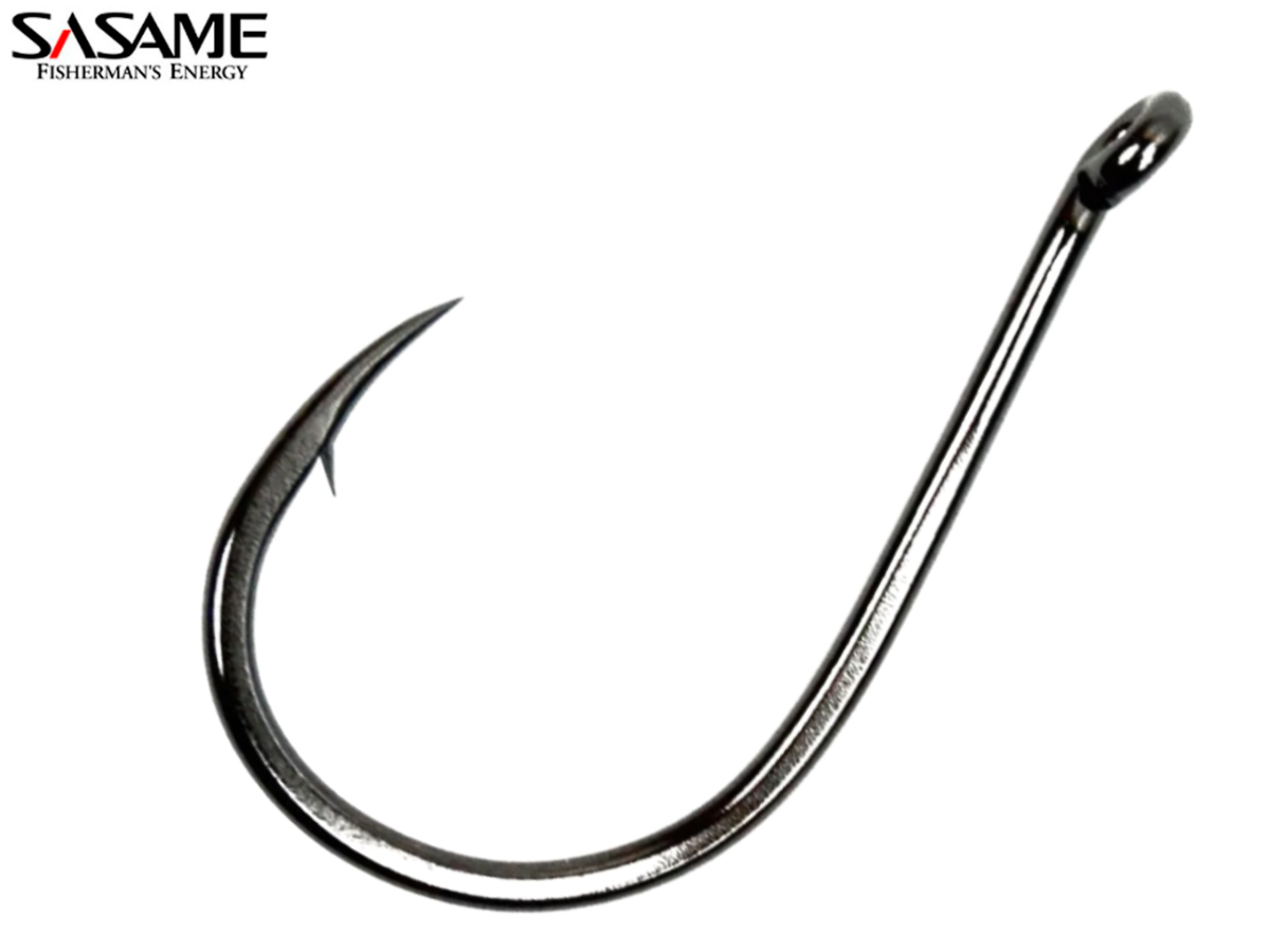 Anzol Sasame Chinu Ringed Black F-724 N° 2/0 - 9 Peças  - Life Pesca