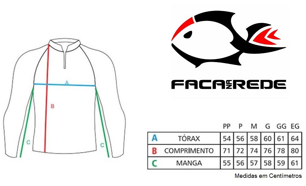 Camiseta de Pesca Proteção Solar Faca na Rede Combat S - Logo  - Life Pesca - Sua loja de Pesca, Camping e Lazer