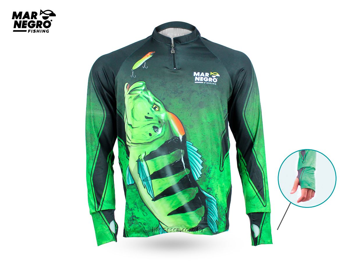 Camiseta de Pesca Infantil Proteção Solar 50+ UV Mar Negro - Vários Modelos