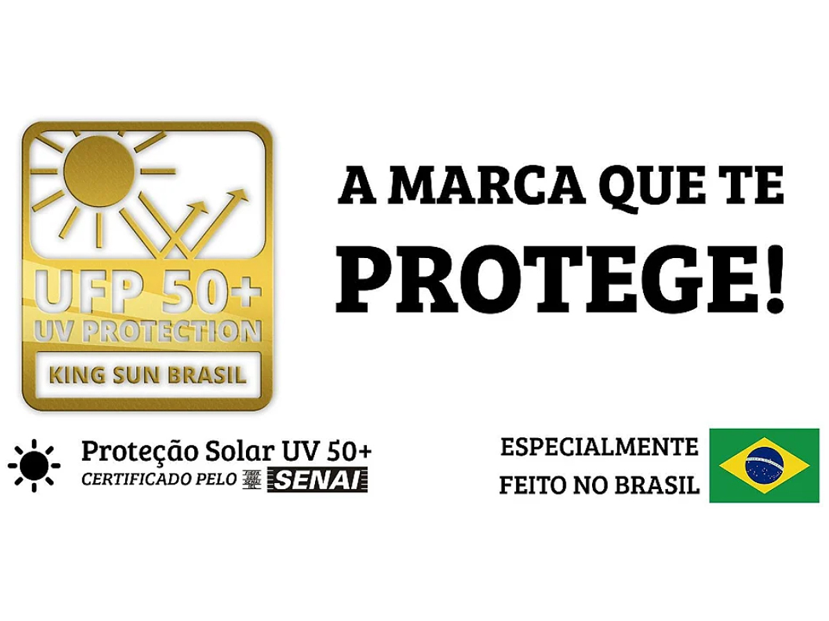 Camiseta De Pesca King Proteção Solar Uv KFF658 - Brasil - Life Pesca