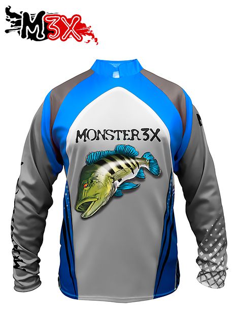 Camiseta de Pesca Proteção Solar New Fish 03 - Monster 3X - Life Pesca - Sua loja de Pesca, Camping e Lazer
