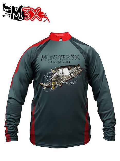 Camiseta de Pesca Proteção Solar New Fish 04 - Monster 3X  - Life Pesca - Sua loja de Pesca, Camping e Lazer
