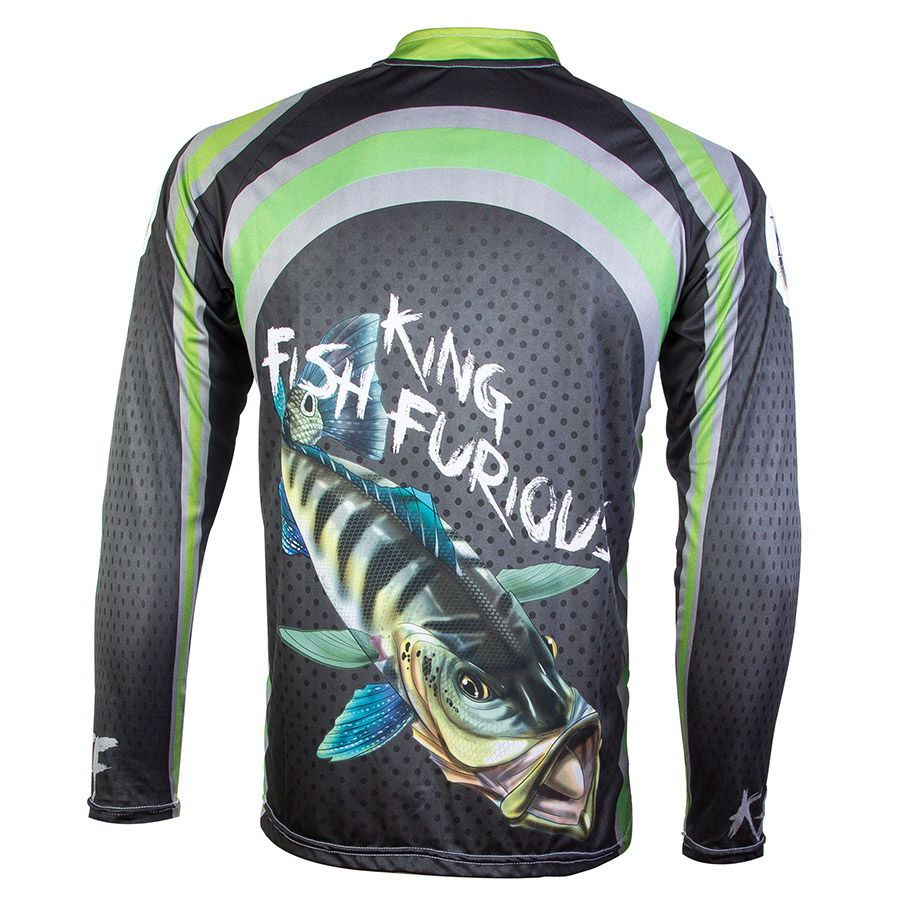 Camiseta De Pesca King Proteção Solar Uv KFF10 - Tucunaré  - Life Pesca