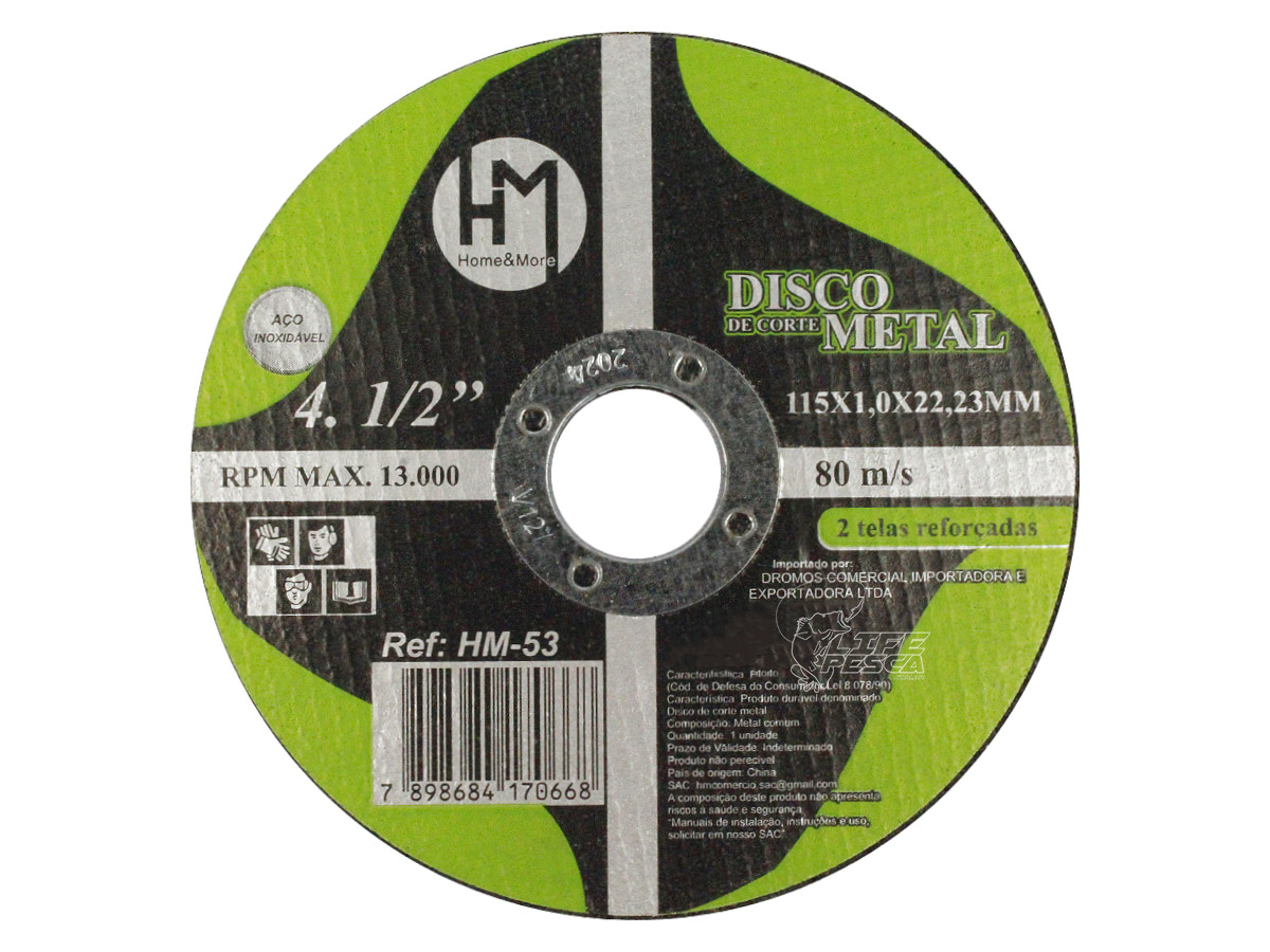 Disco de Corte Para Metal 4.1/2 Pol. (1,0mm)
