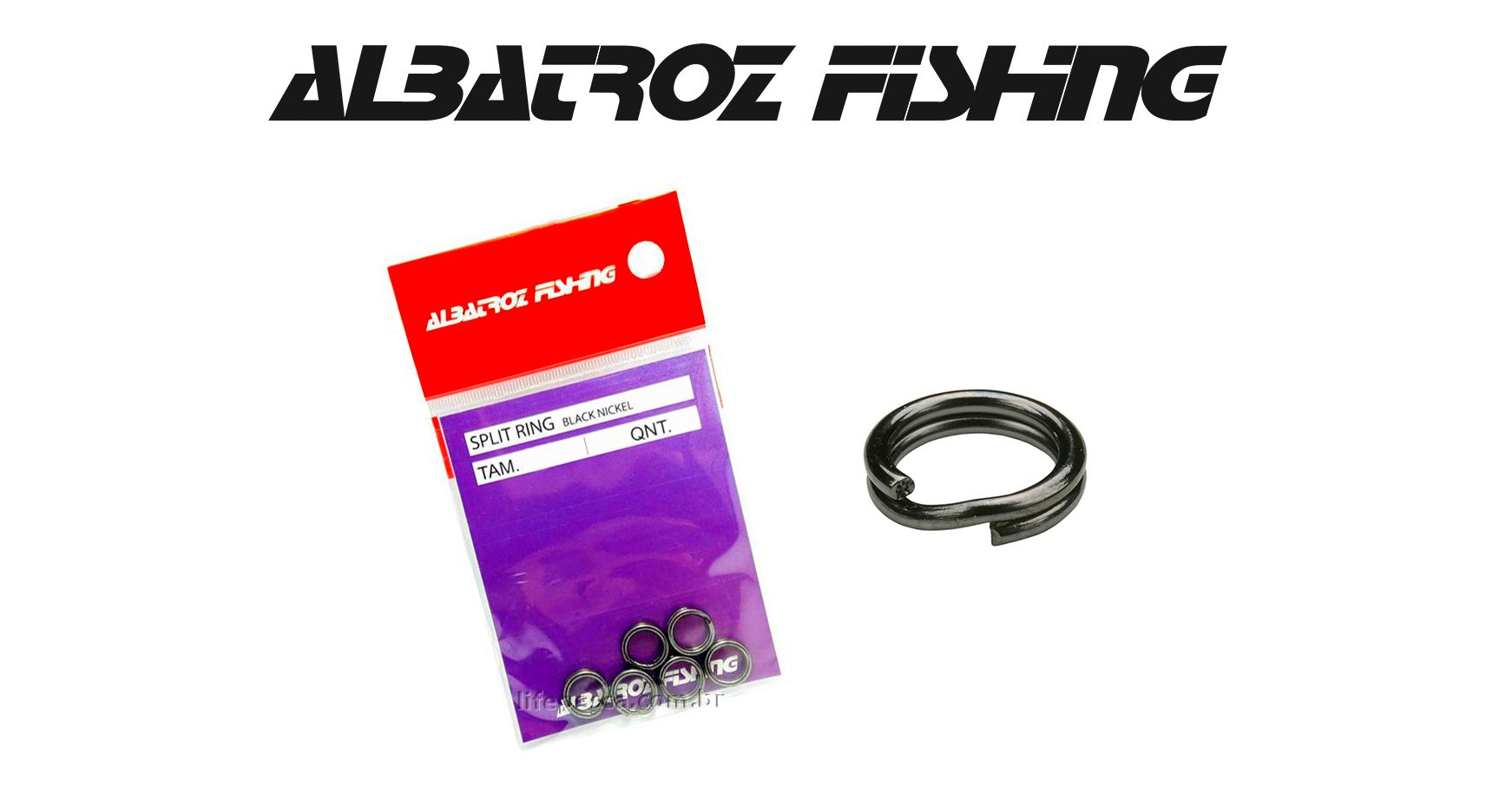 Split Ring Black Nickel N° 1 - Albatroz Fishing - 20 pçs