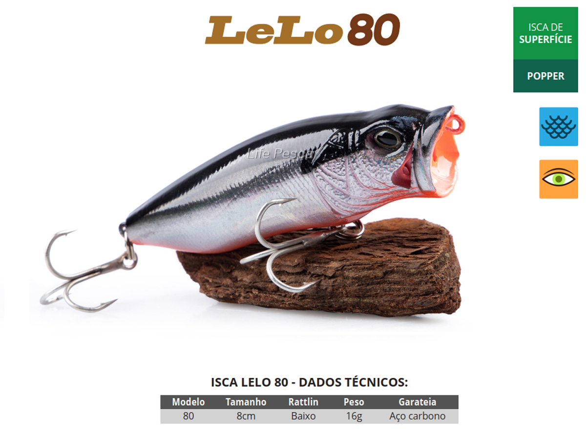 Isca Artificial Maruri - Lelo 80 - 8cm 16gr Várias Cores  - Life Pesca - Sua loja de Pesca, Camping e Lazer