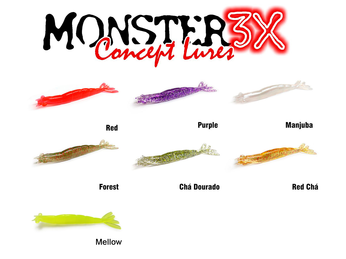 Isca Artificial Soft Monster 3X X-Solid (8 cm) 5 Unidades - Várias Cores - Life Pesca - Sua loja de Pesca, Camping e Lazer