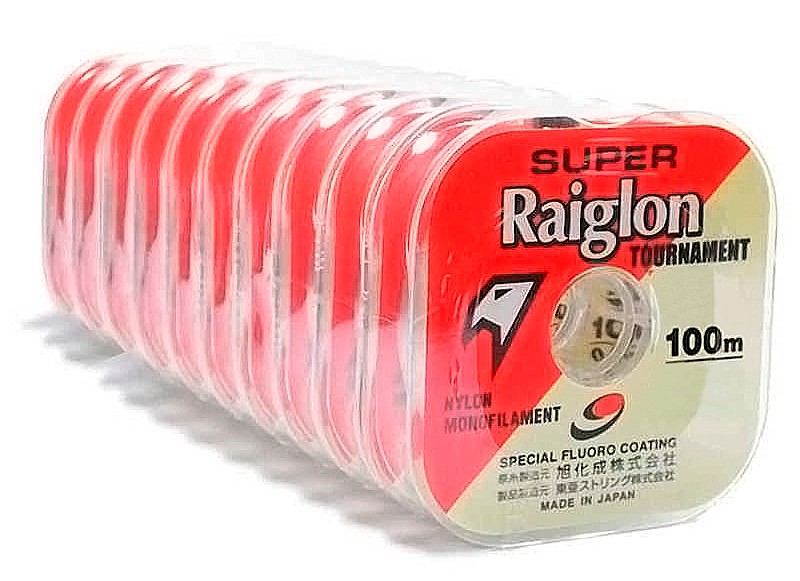 Kit 10 Linhas Monofilamento Super Raiglon 0,520mm 55lbs/24,8kg - (10x 100 Metros)