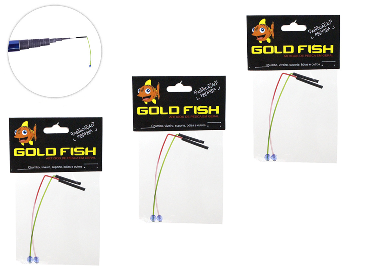 Kit 3 Ponteira Inteligente De Pesca Vara de Mão Gold Fish - 6 Peças