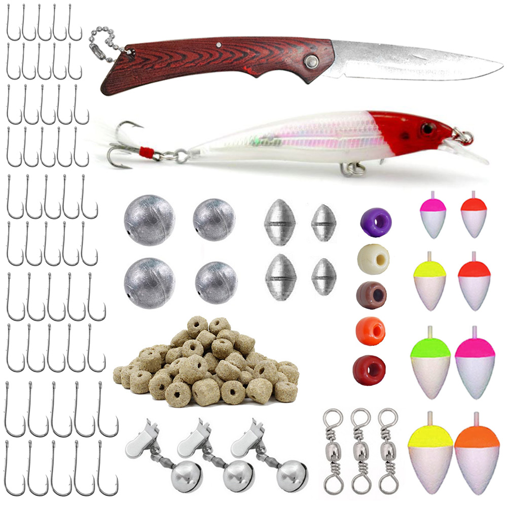 Kit de Pesca Com 8 Chumbadas + 50 Anzois + Acessórios (Ref. 205)