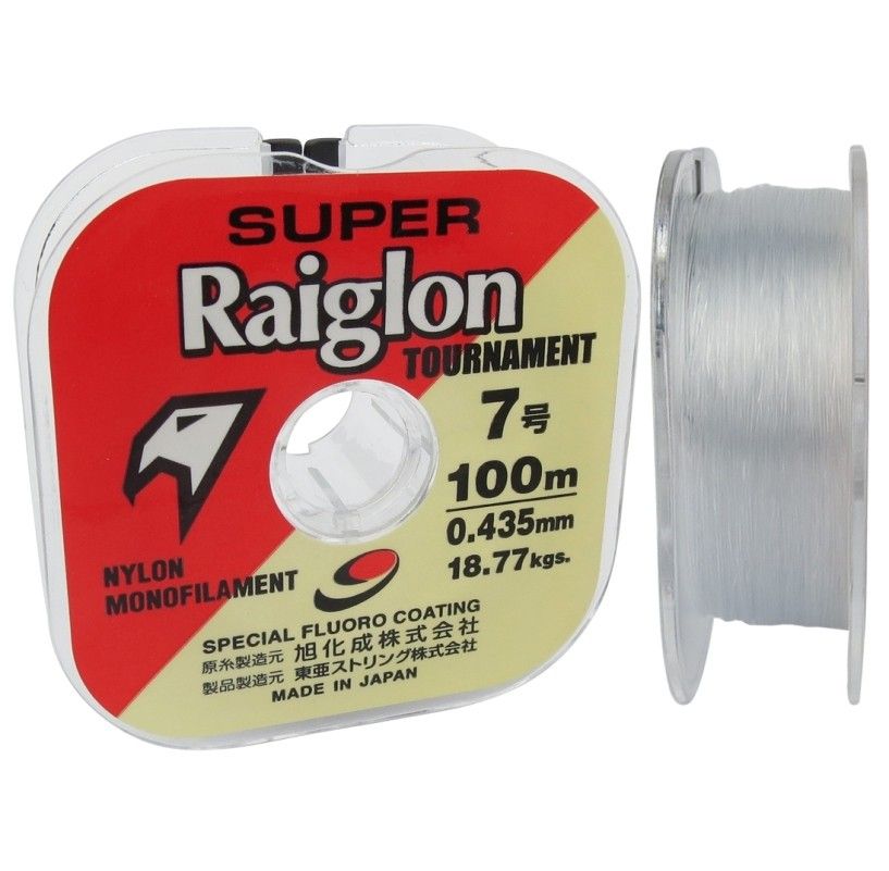 Linha Monofilamento Super Raiglon 0,435mm 42lbs/18,8kg - 100 Metros - Life Pesca - Sua loja de Pesca, Camping e Lazer