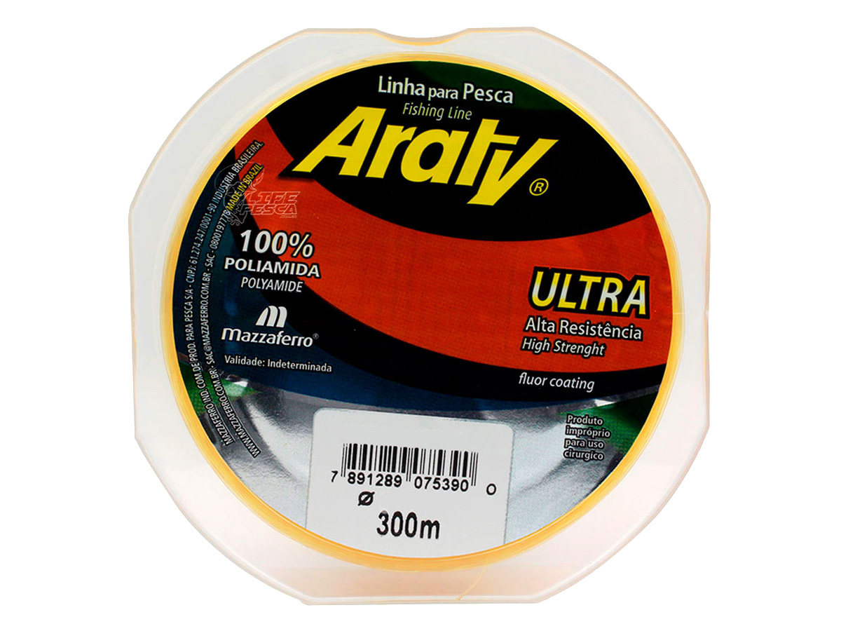 Linha Monofilamento Araty Ultra 0,35mm - 300 Metros  - Life Pesca