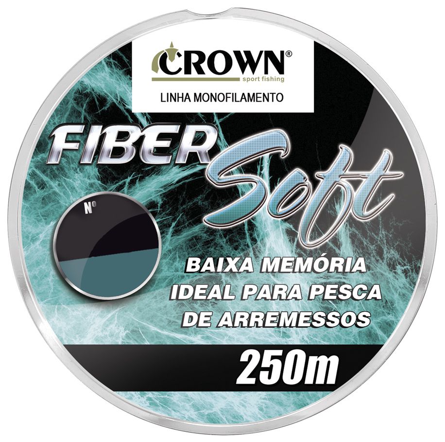 Linha Monofilamento Crown Fiber Soft 0,47mm 42lb/19kg - 250 Metros - Life Pesca - Sua loja de Pesca, Camping e Lazer