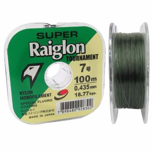 Linha Monofilamento Super Raiglon 0,470mm 49lbs/22,36kg - 100 Metros - Life Pesca - Sua loja de Pesca, Camping e Lazer