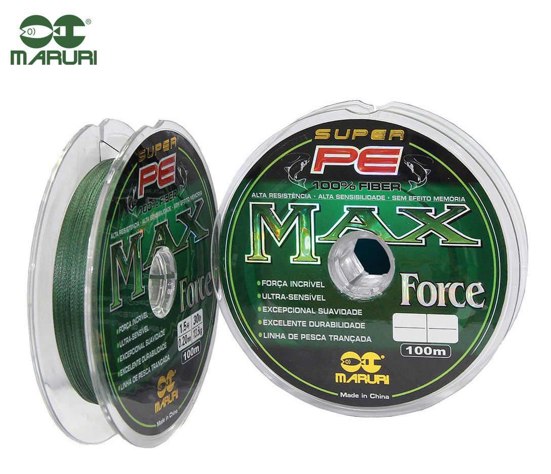 Linha Multifilamento Maruri PE Max Force 0,52mm 65lbs/29,5kg - 100 Metros - Life Pesca