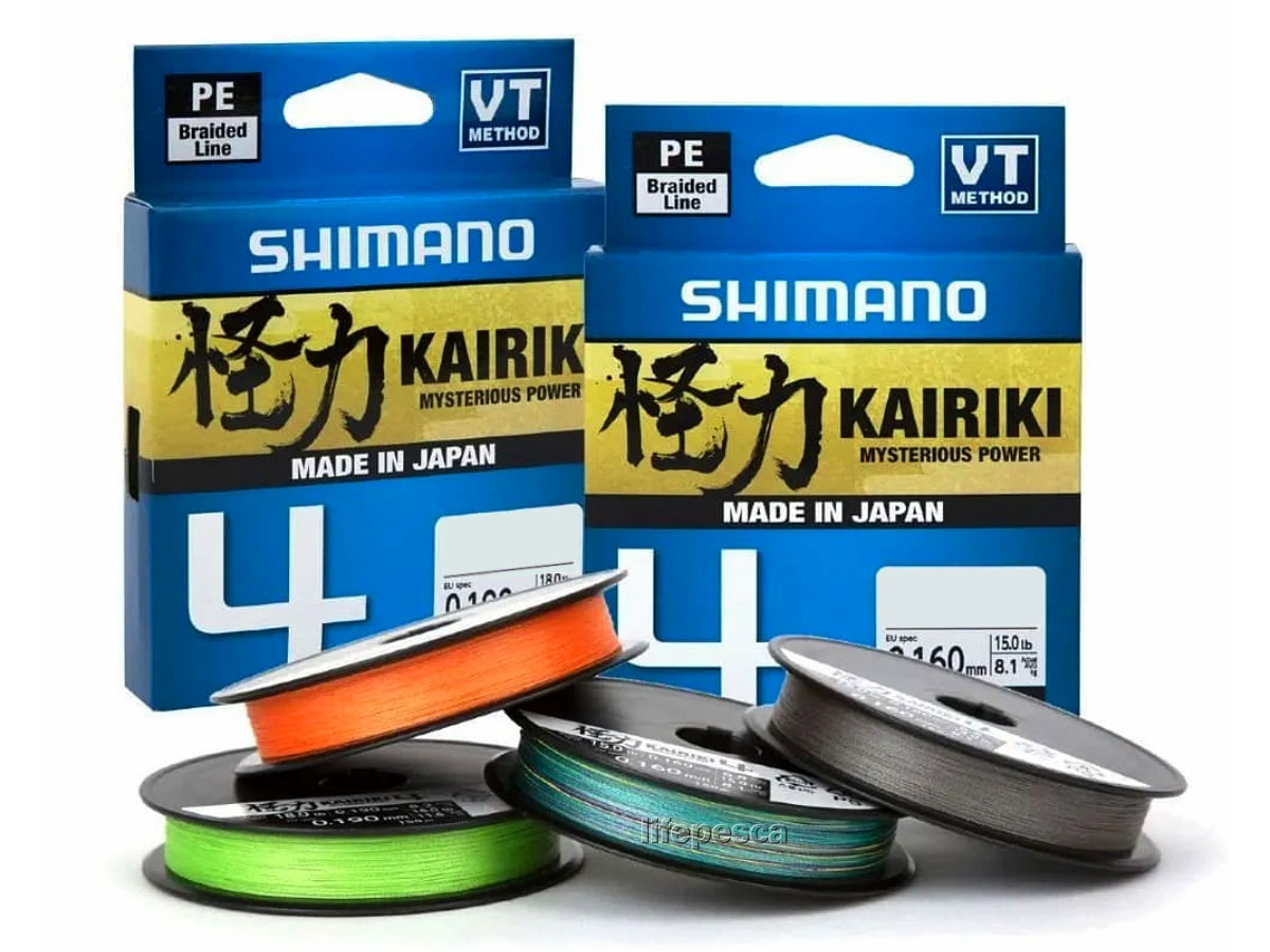 Linha Multifilamento Shimano Kairiki 4X 0,20mm 20lbs/9,1kg - 150 Metros