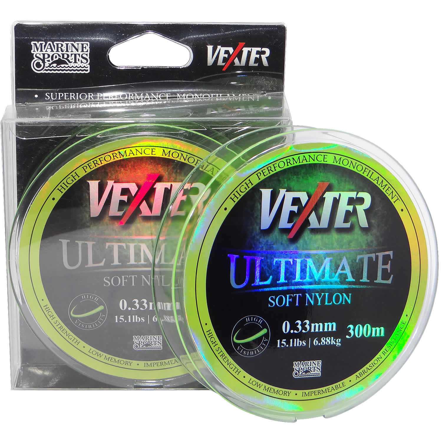Linha Vexter Ultimate Soft Nylon Monofilamento 0,33mm 15Lbs/6,88kg - 300 Metros - Life Pesca