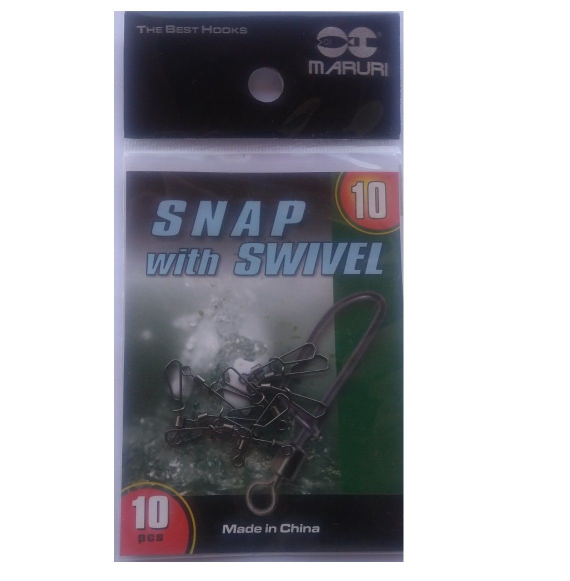 Snap Giratório Maruri Nº 10 (1,9cm) Black Nickel - 10 Peças  - Life Pesca