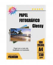 Papel Fotográfico Glossy 230g/m² A4 pct com 100 folhas