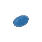 2 unids Cabochão Sky blue glass oval facetado 10x14mm CBOV1014-16